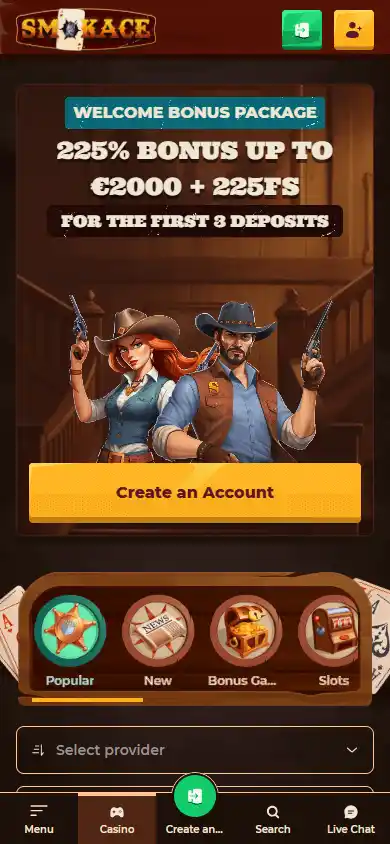 Smokace Casino screenshot 5