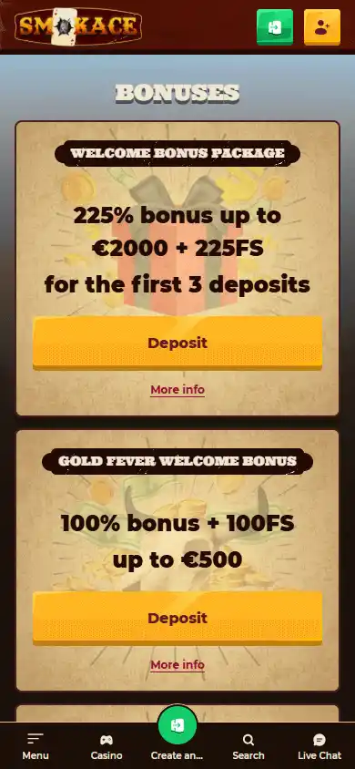 Smokace Casino screenshot 6
