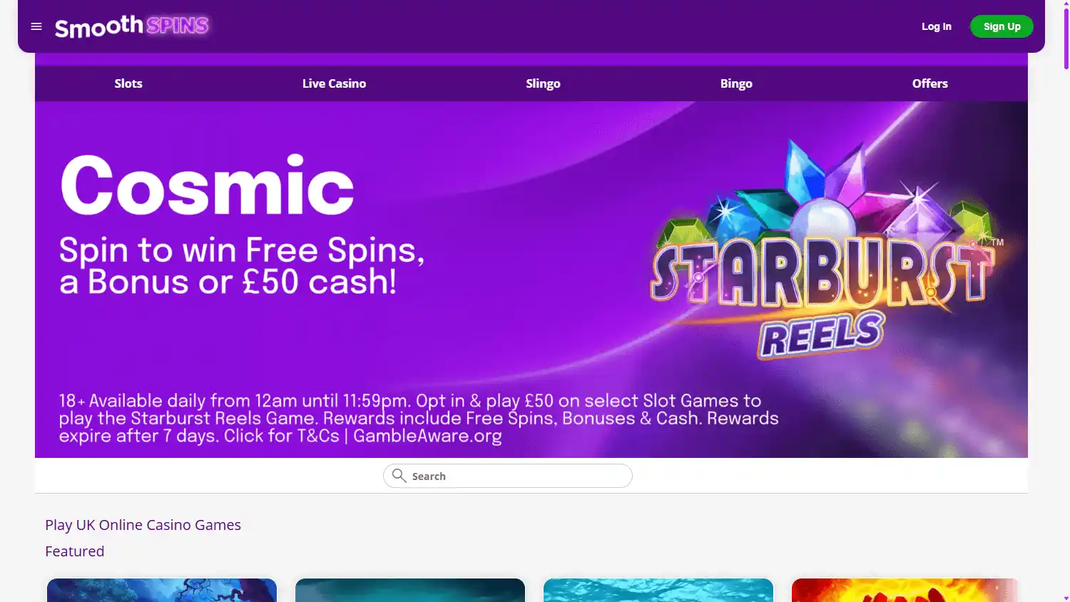 Smooth Spins Casino screenshot 1