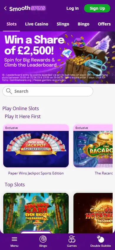 Smooth Spins Casino screenshot 5