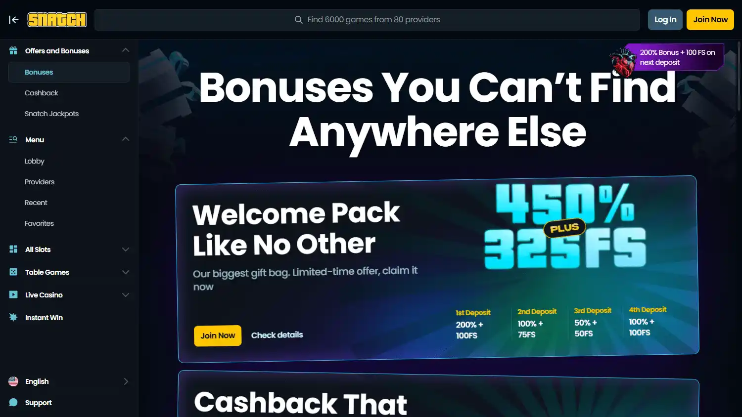 Snatch Casino screenshot 3