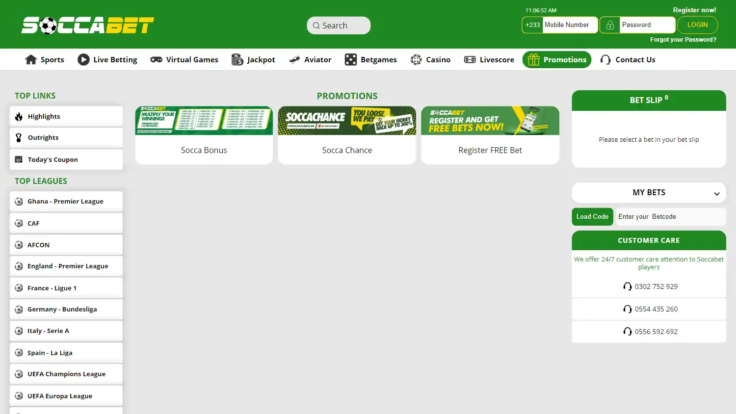 Soccabet Casino screenshot 3