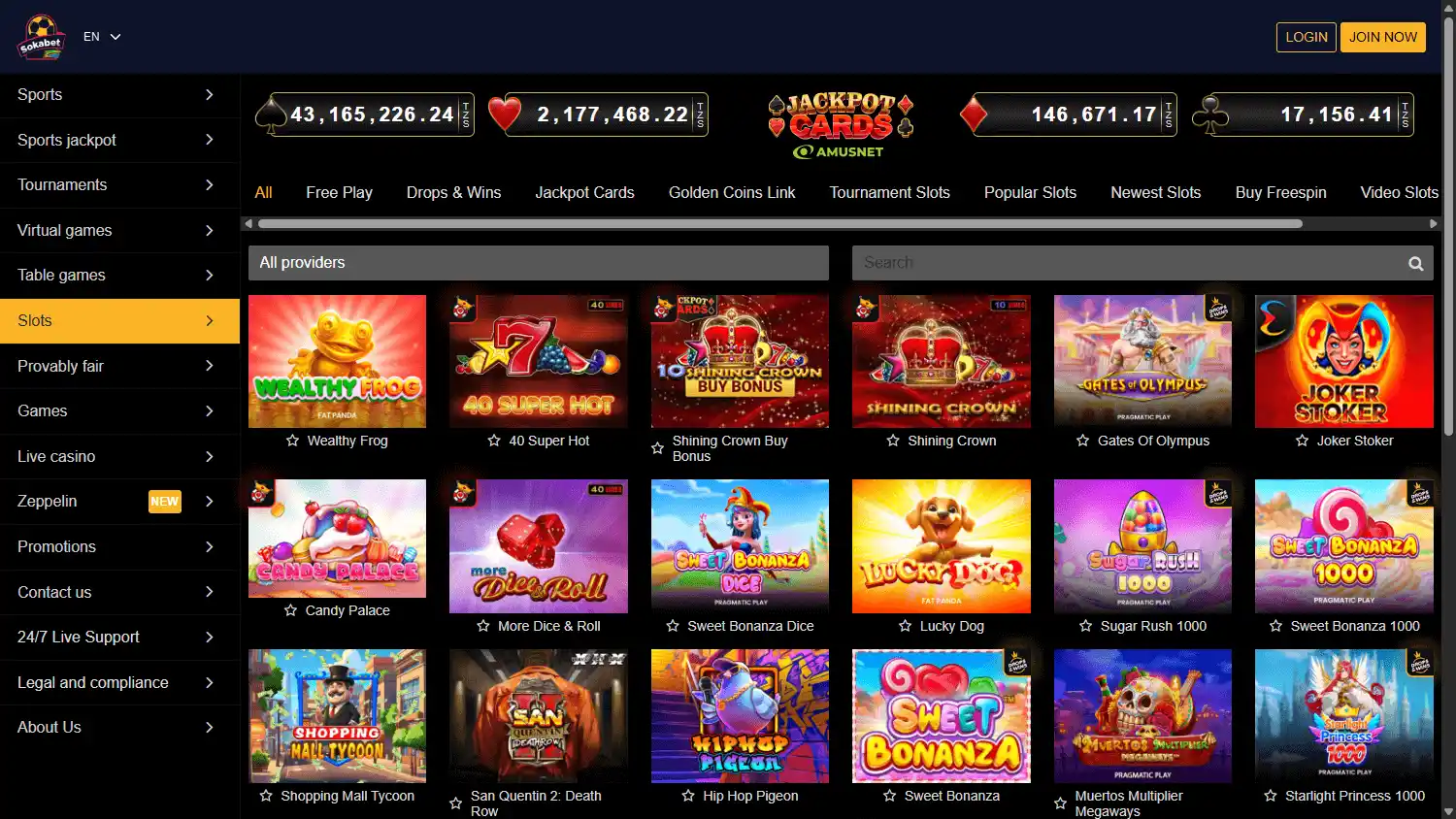 Sokabet Casino screenshot 2