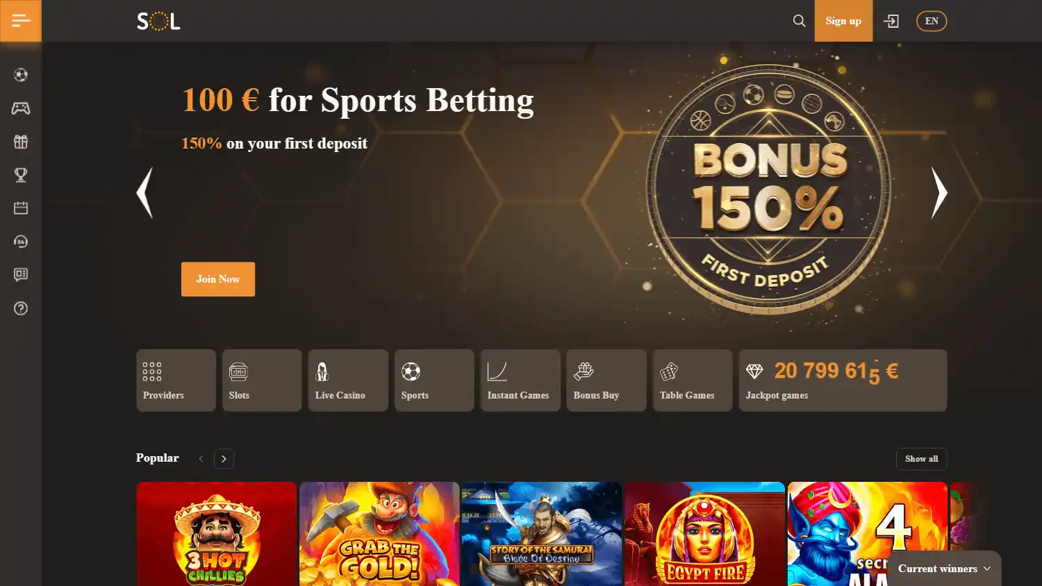 Sol Casino screenshot 1