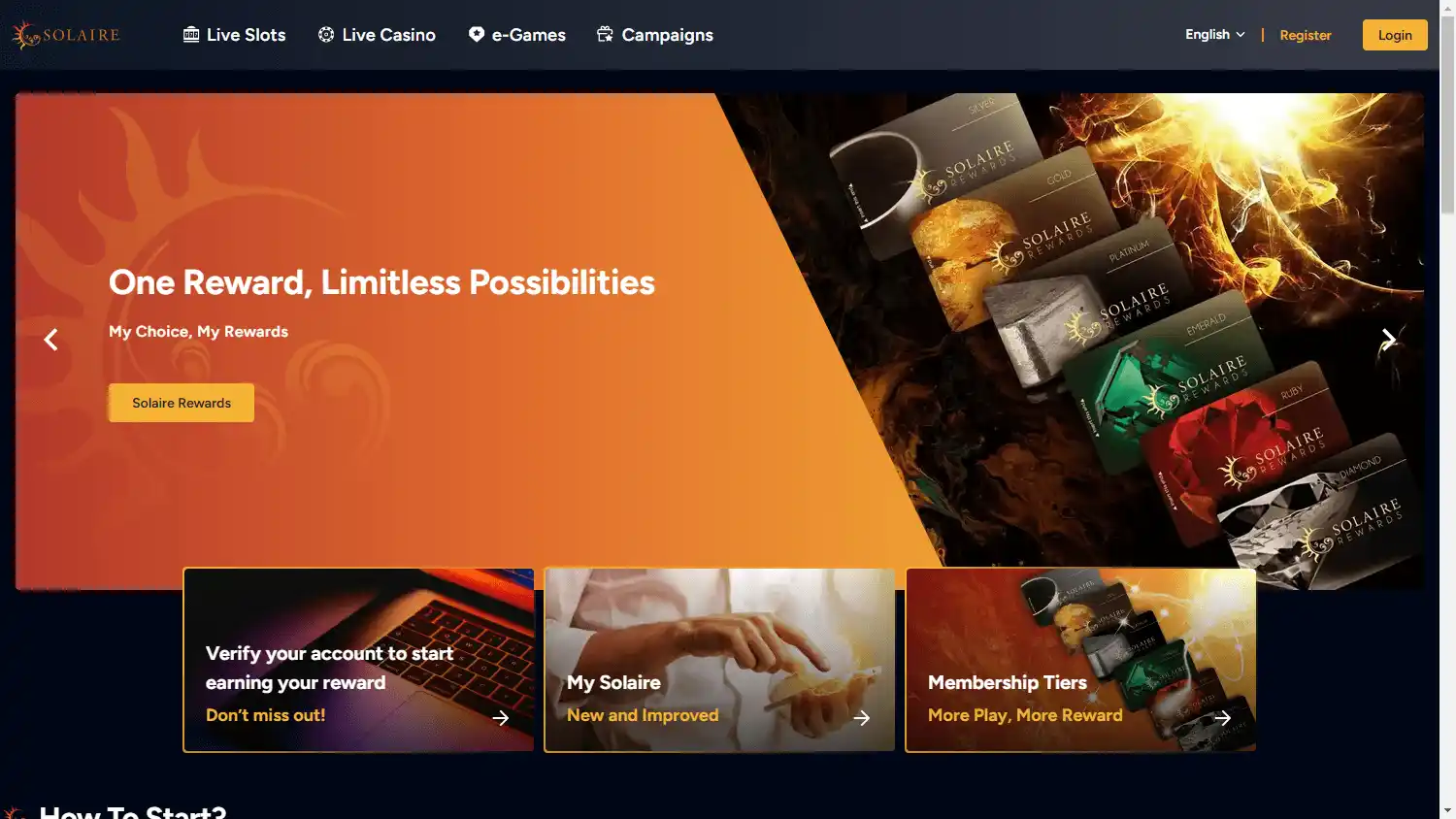 Solaire Online Casino screenshot 1