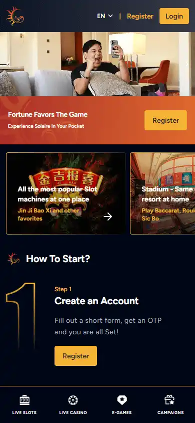 Solaire Online Casino screenshot 3