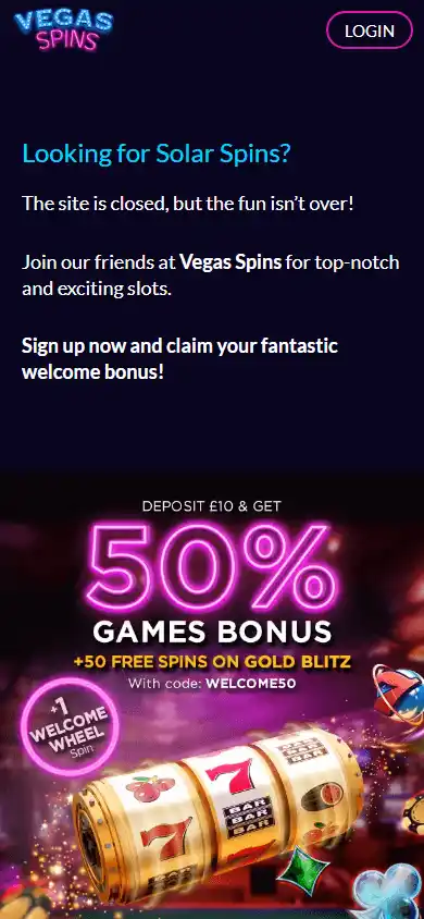 Solar Spins Casino screenshot 2