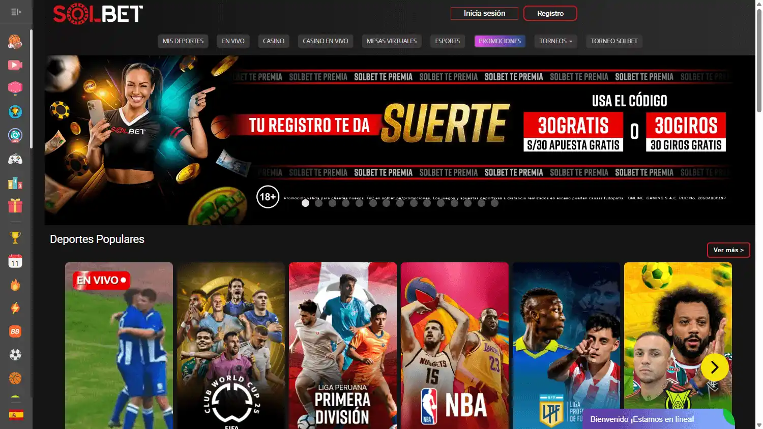 Solbet Casino screenshot 1