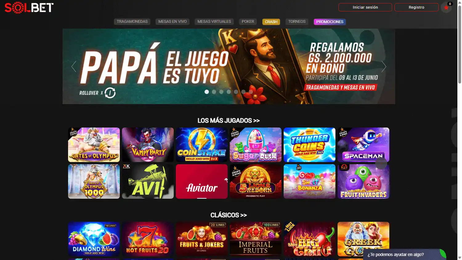 Solbet Casino screenshot 1