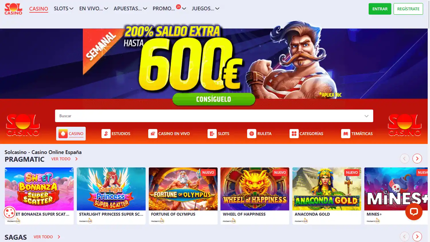 Solcasino screenshot 1