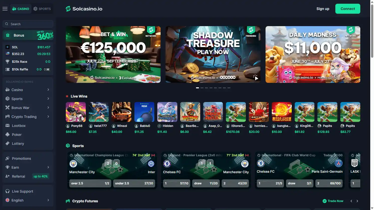 Solcasino.io screenshot 1
