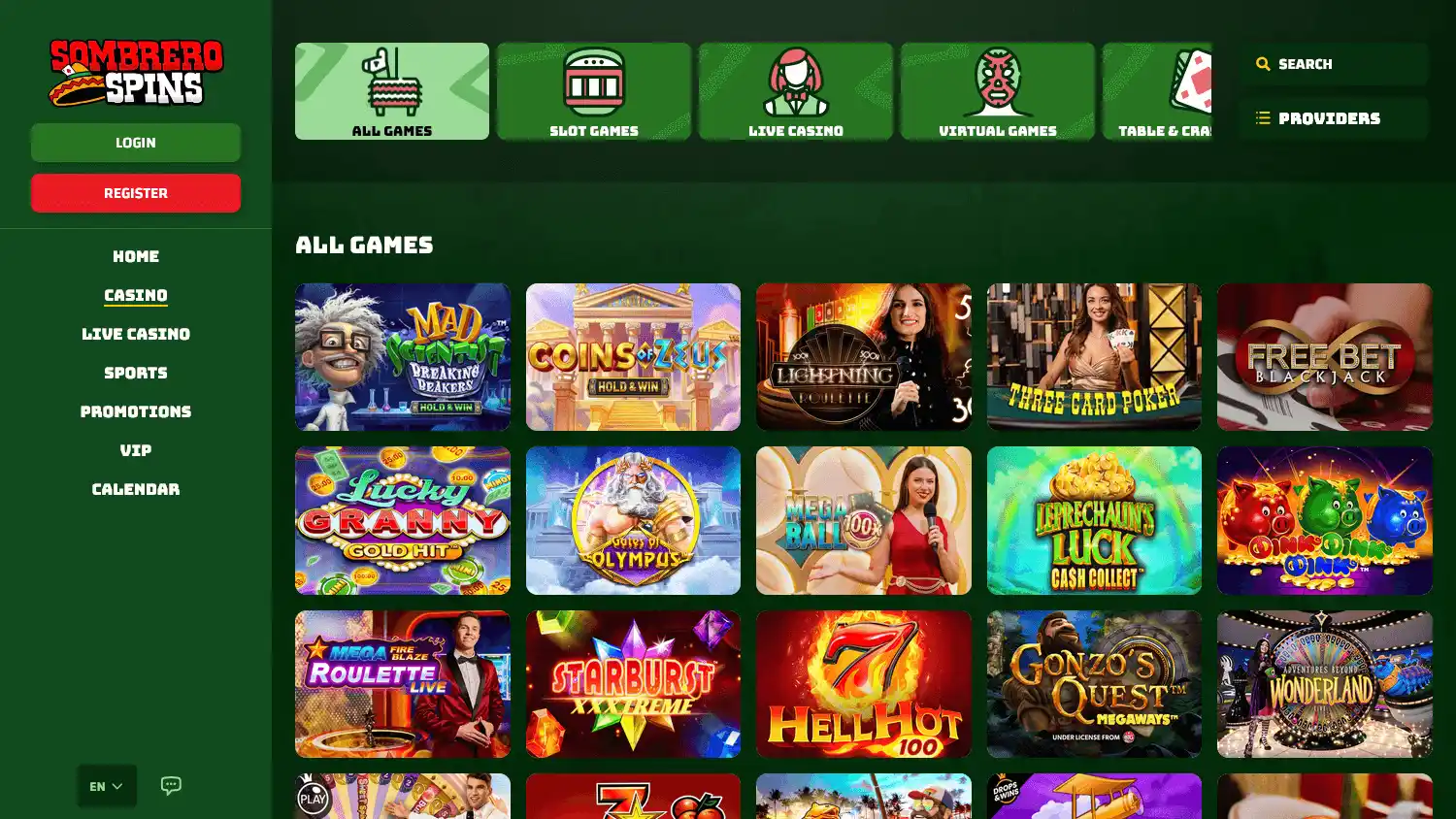 Sombrero Spins Casino screenshot 2