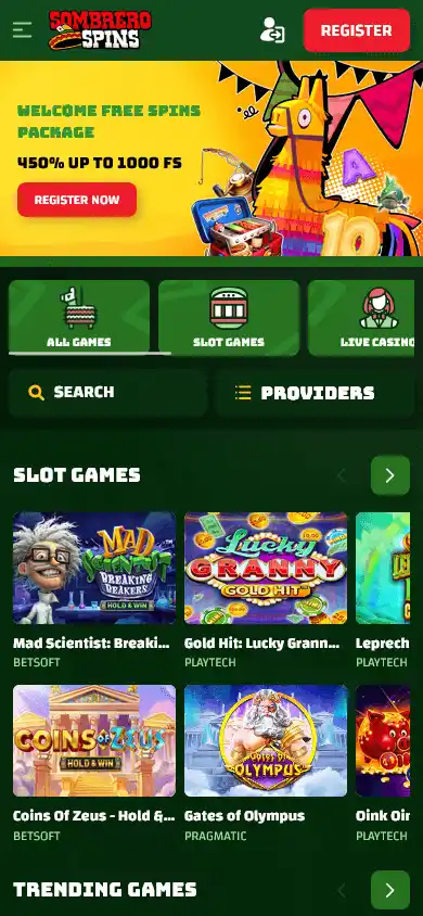 Sombrero Spins Casino screenshot 4