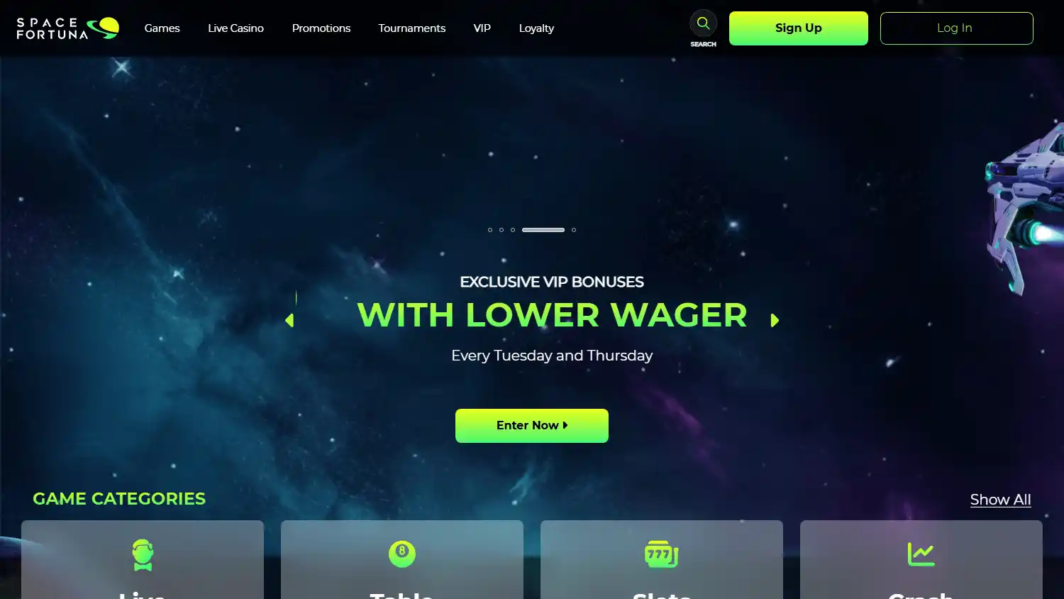 Space Fortuna Casino screenshot 1