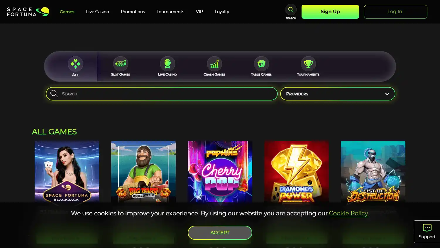 Space Fortuna Casino screenshot 2