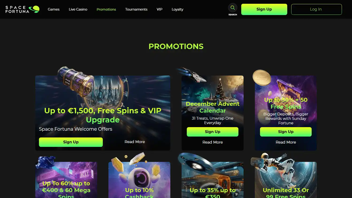 Space Fortuna Casino screenshot 3