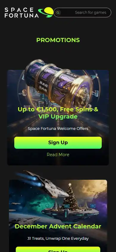 Space Fortuna Casino screenshot 5
