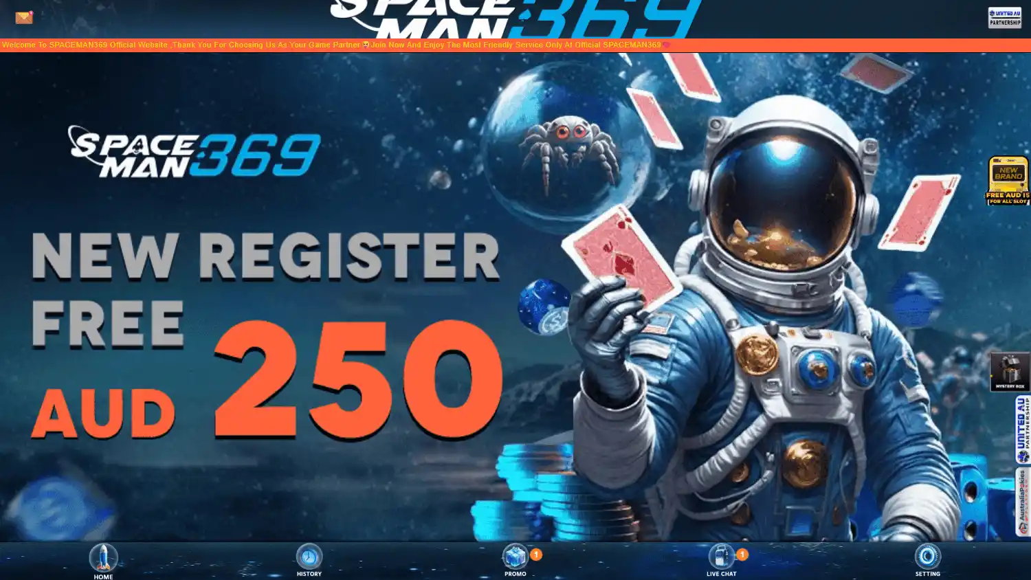Spaceman369 Casino screenshot 1