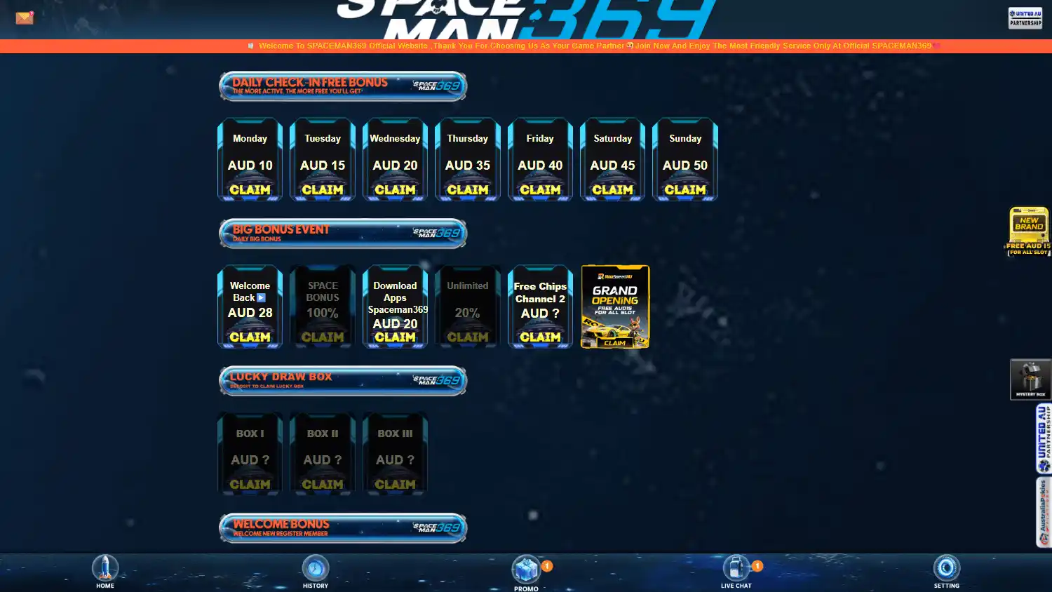 Spaceman369 Casino screenshot 2