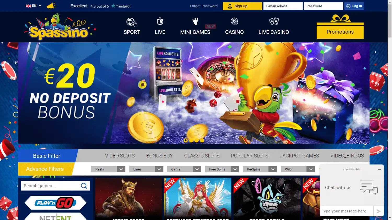 Spassino Casino screenshot 2