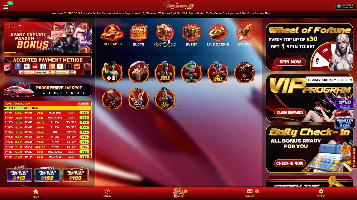 Speed 9 Casino screenshot 1