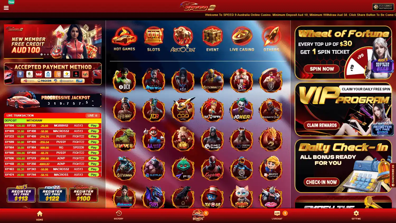 Speed 9 Casino screenshot 2