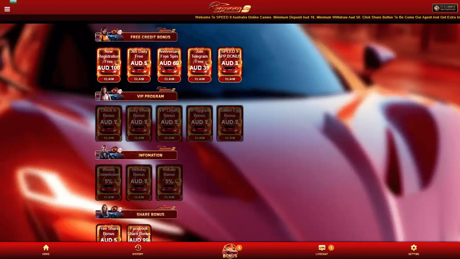 Speed 9 Casino screenshot 3