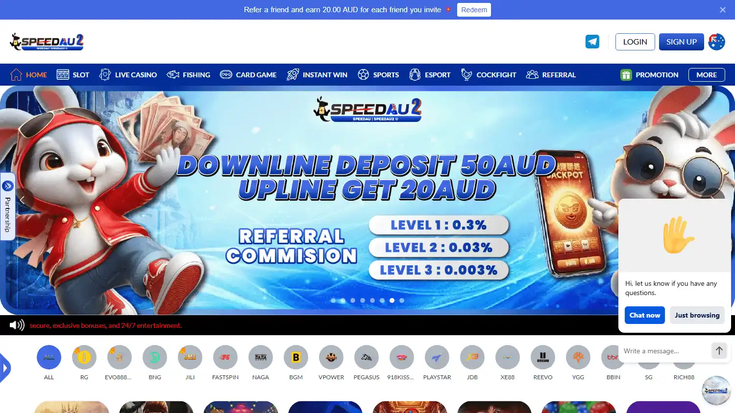 SpeedAU2 Casino screenshot 1