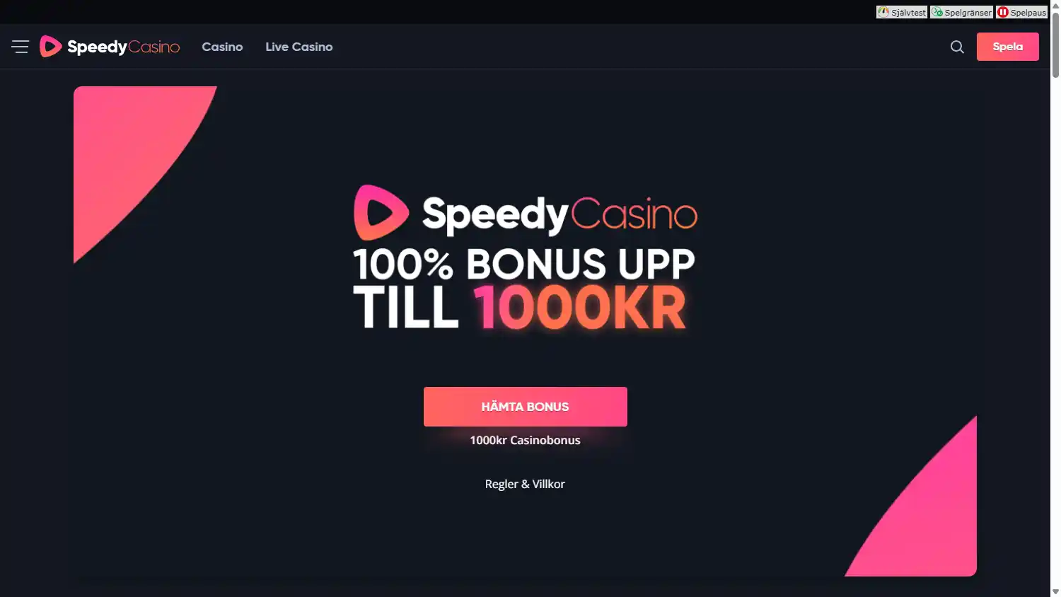 Speedy Casino screenshot 1