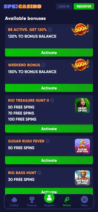 Speicasino screenshot 6