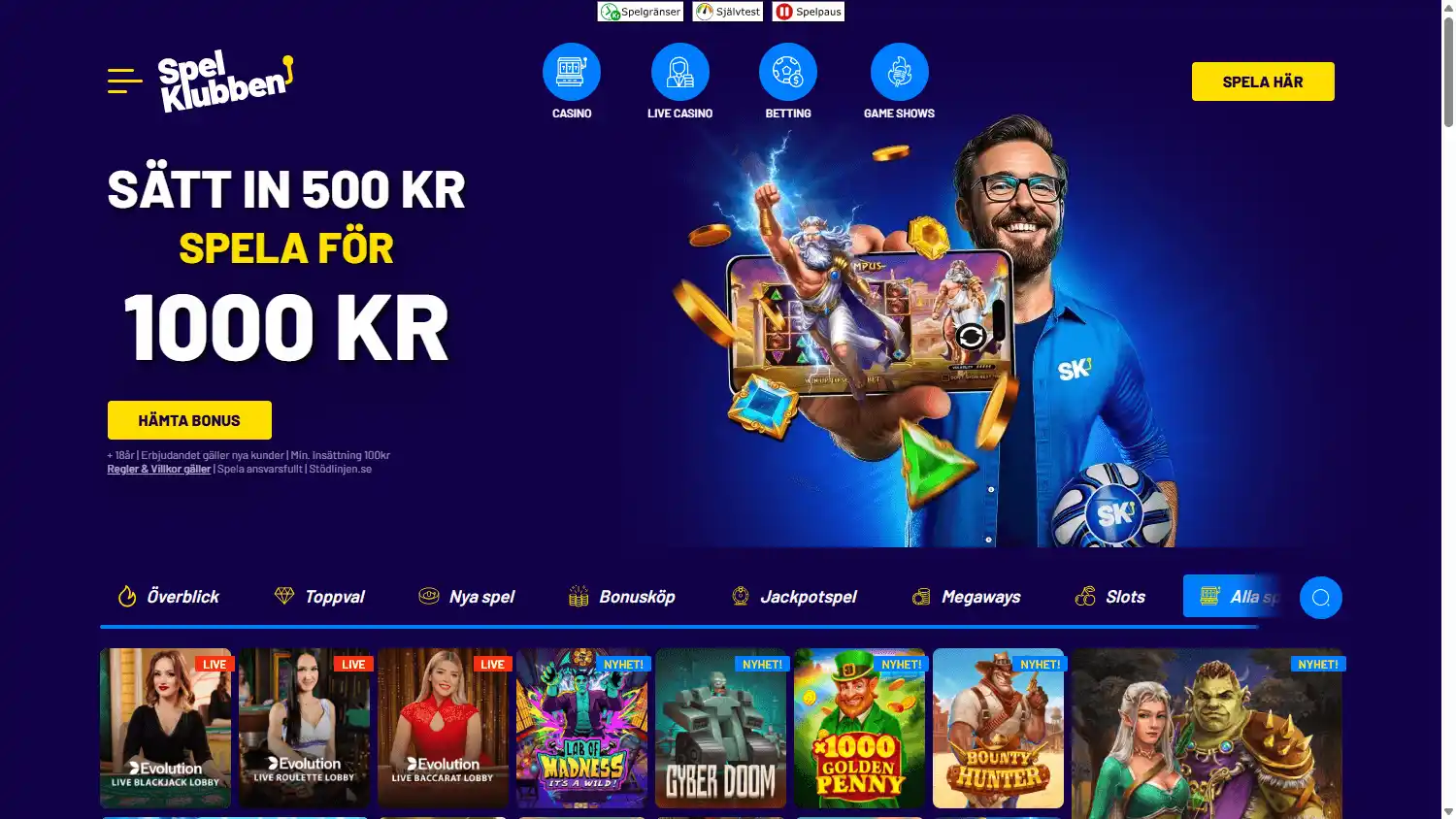 Spelklubben Casino screenshot 3