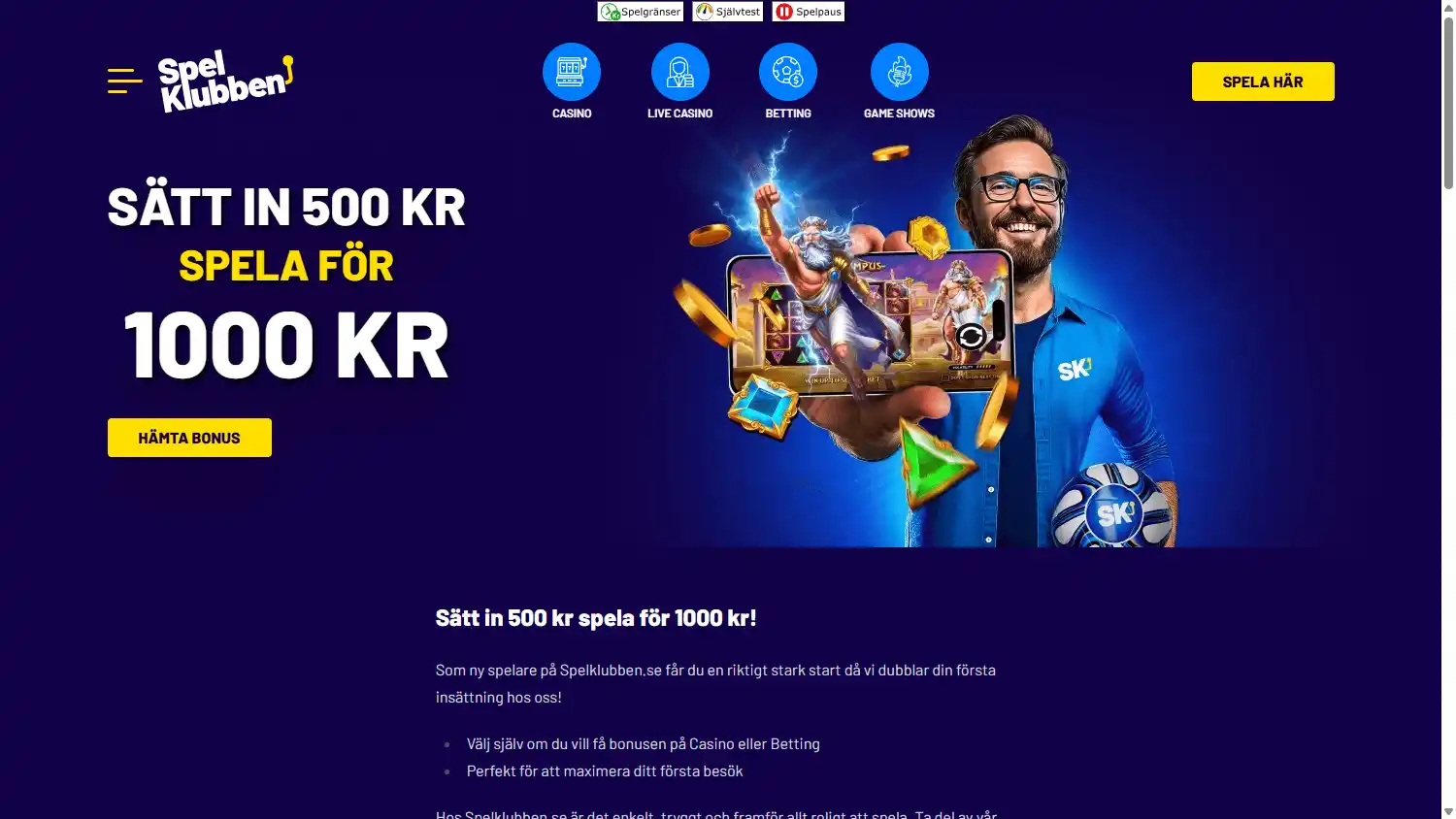 Spelklubben Casino screenshot 4