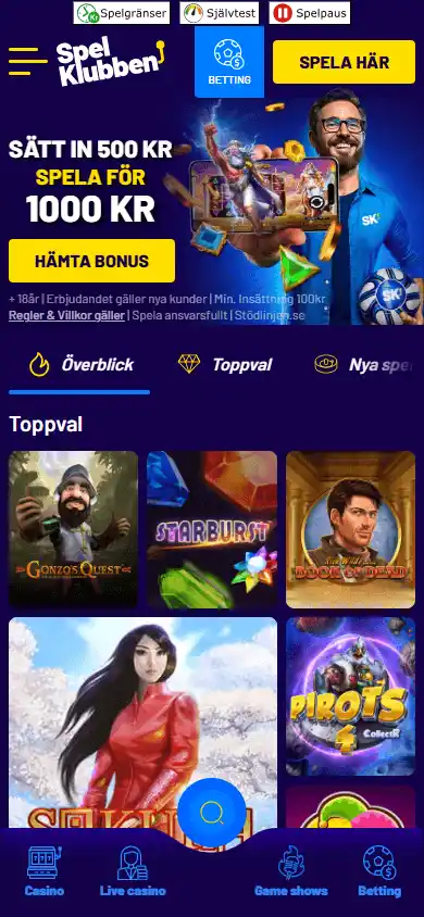 Spelklubben Casino screenshot 5