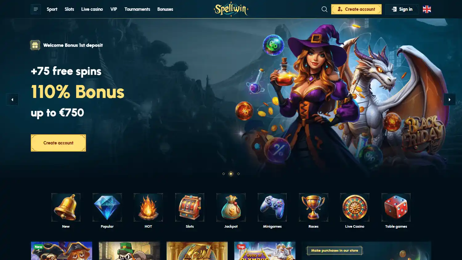 SpellWin Casino screenshot 1