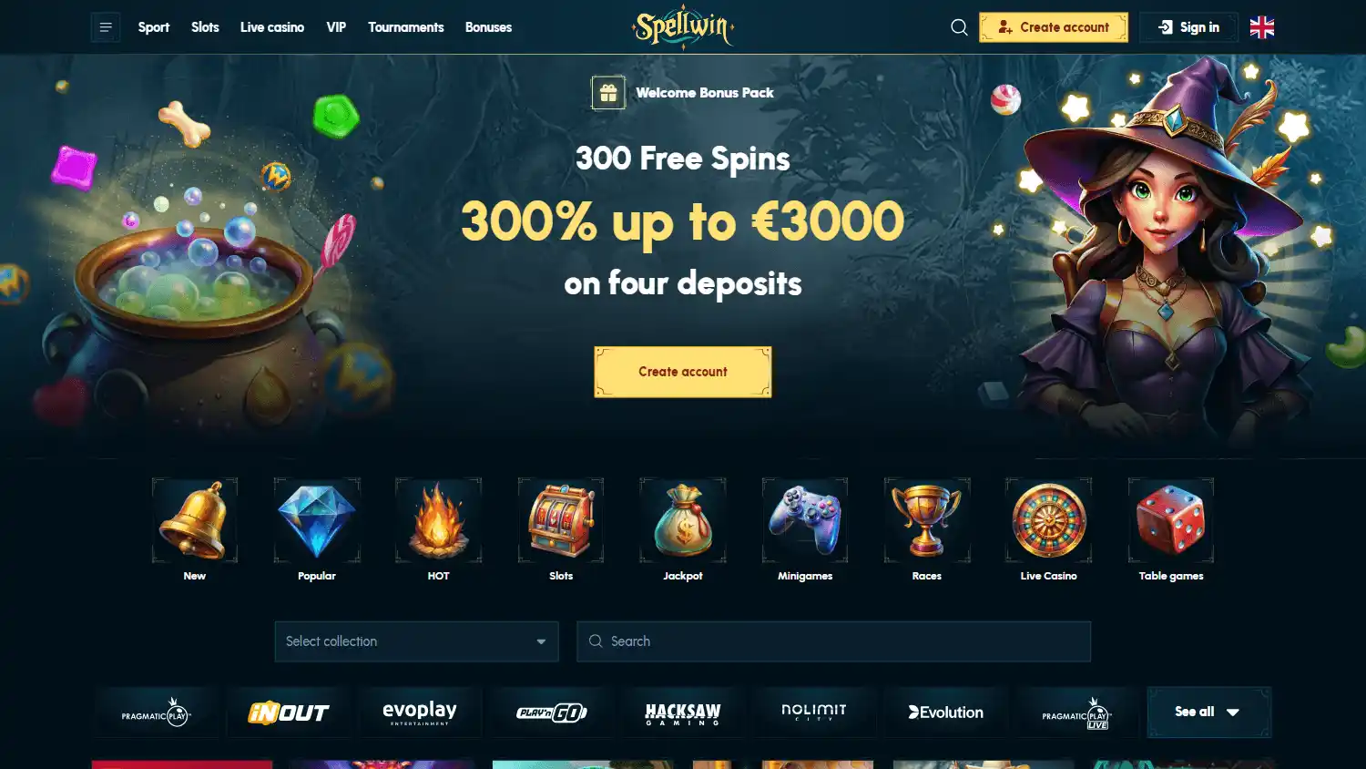 SpellWin Casino screenshot 2