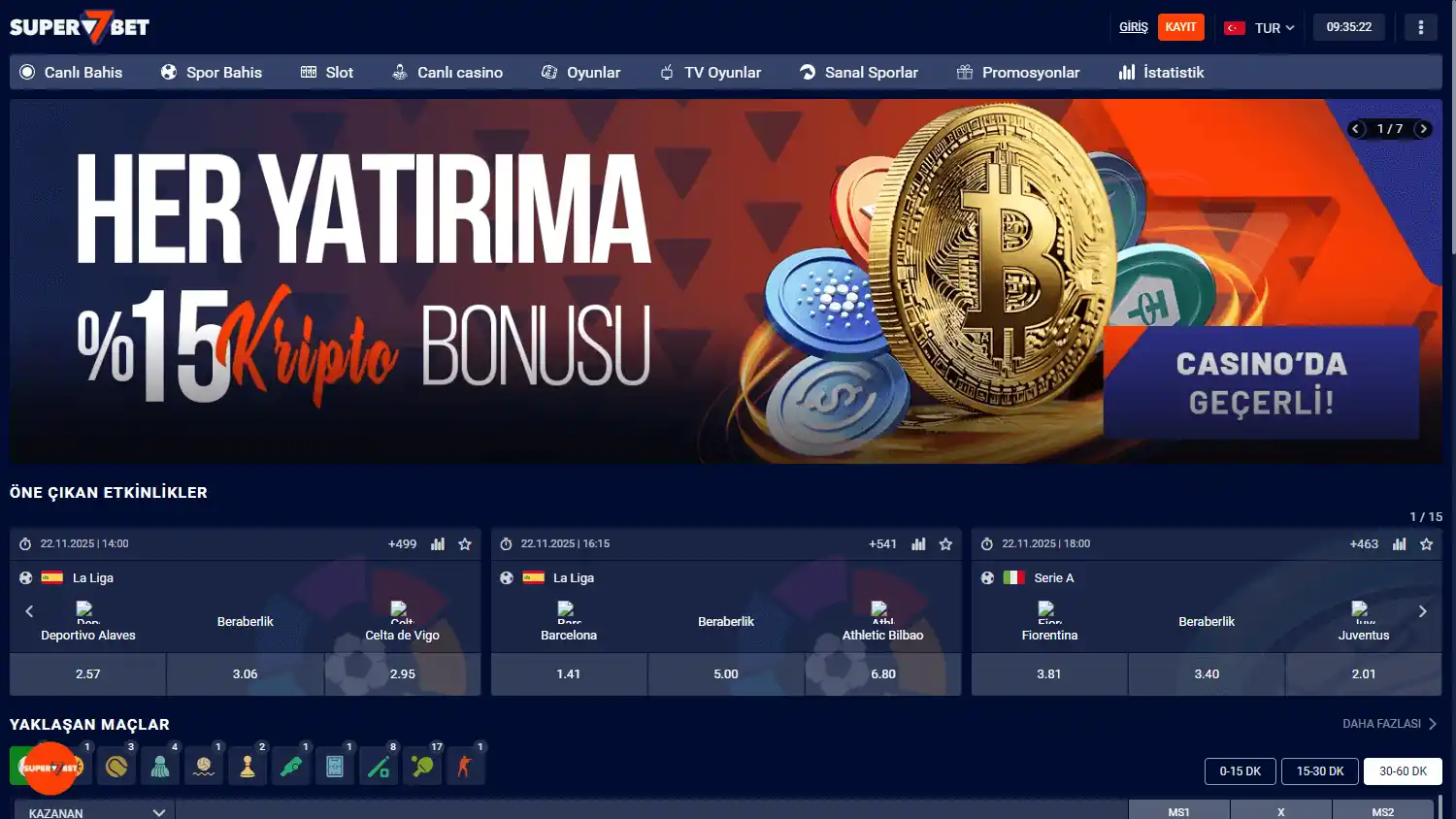 Super7bet Casino screenshot 1