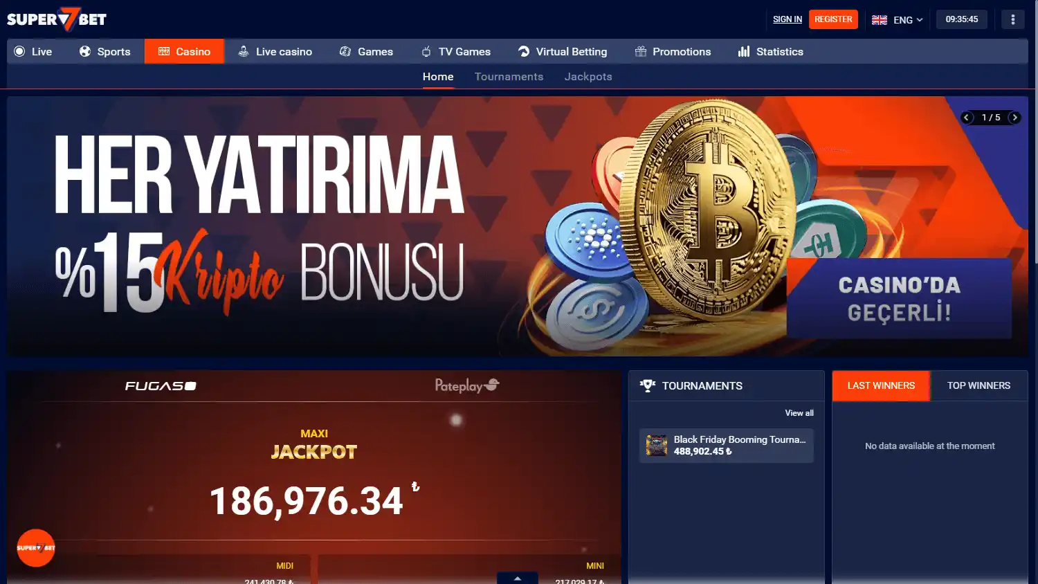 Super7bet Casino screenshot 2
