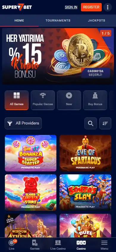 Super7bet Casino screenshot 5
