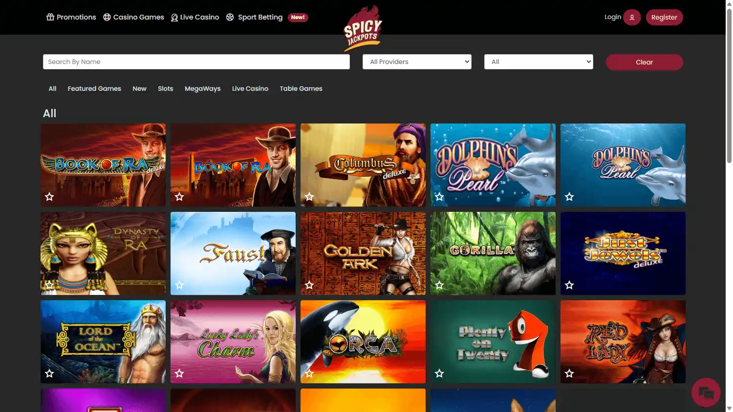 Spicy Jackpots Casino screenshot 2