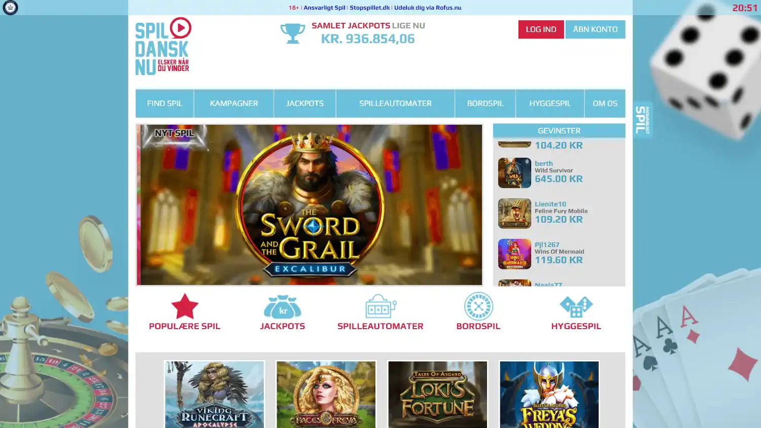 SpilDanskNu Casino screenshot 1