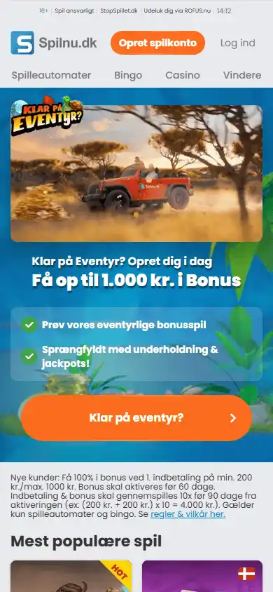Spilnu Casino screenshot 3
