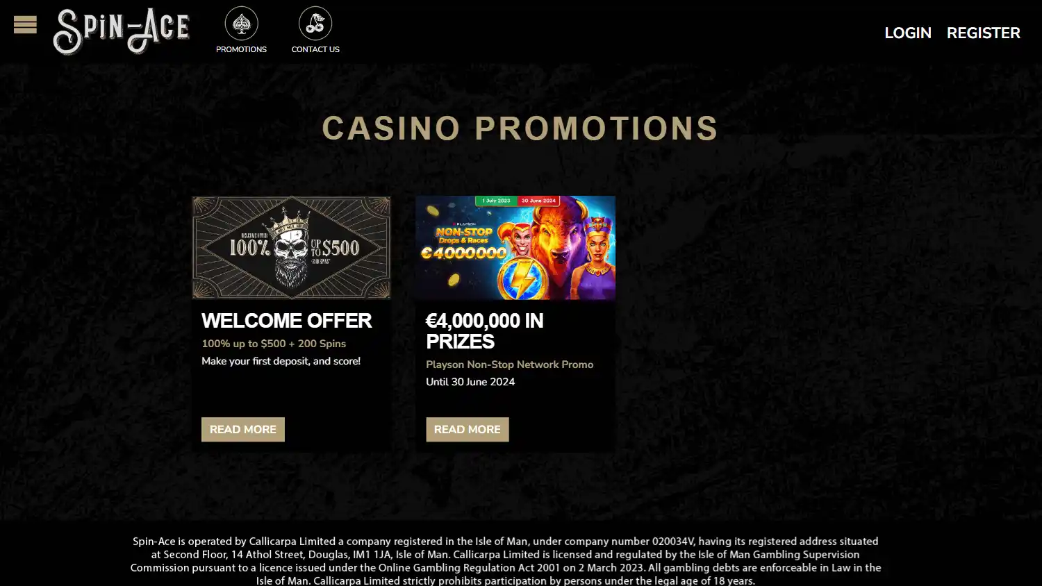 Spin-Ace Casino screenshot 2