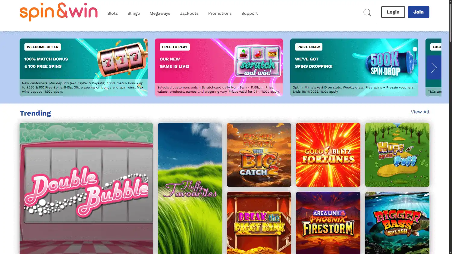Spin and Win Casino screenshot 1