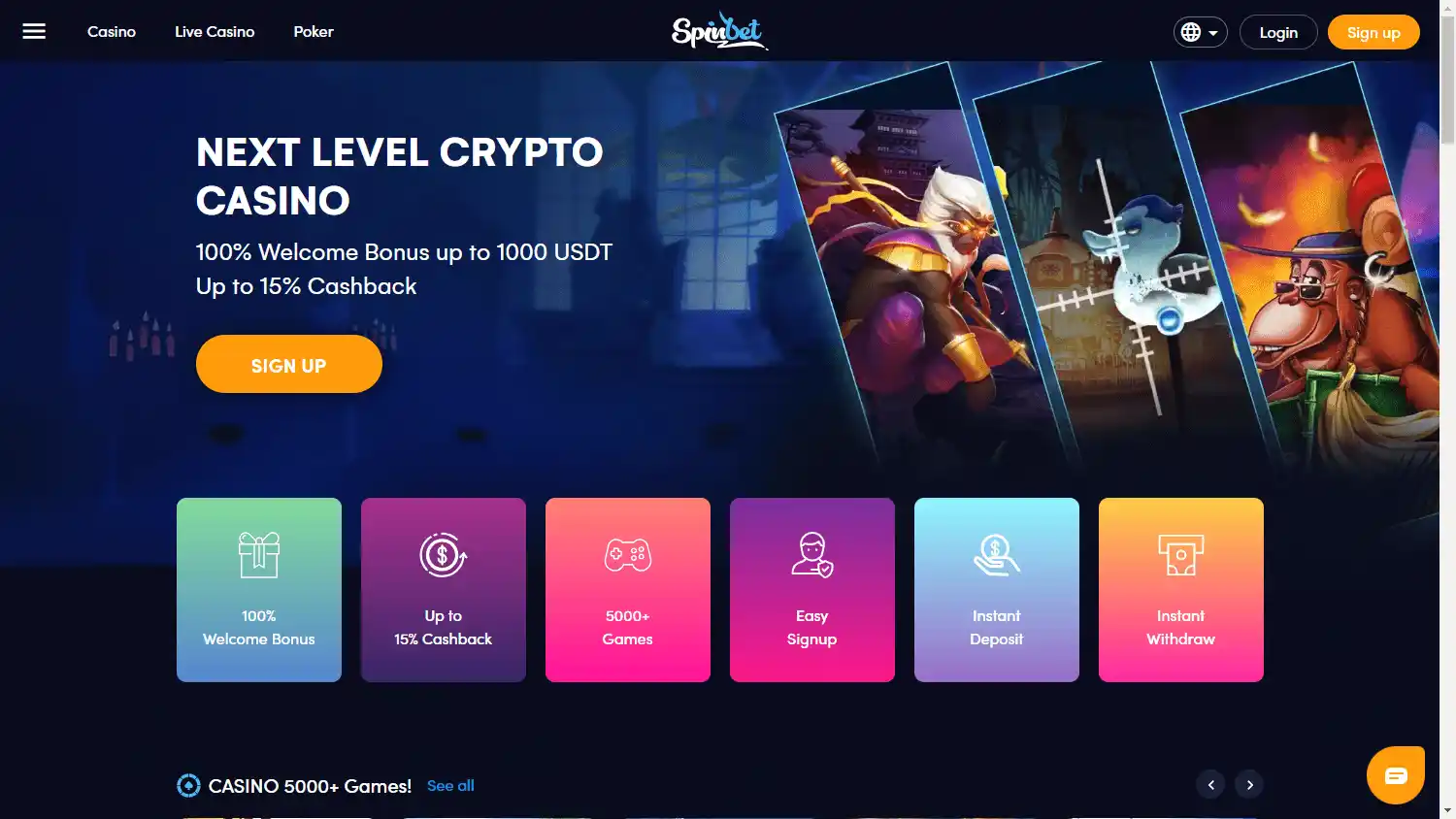 Spin.bet Casino screenshot 1