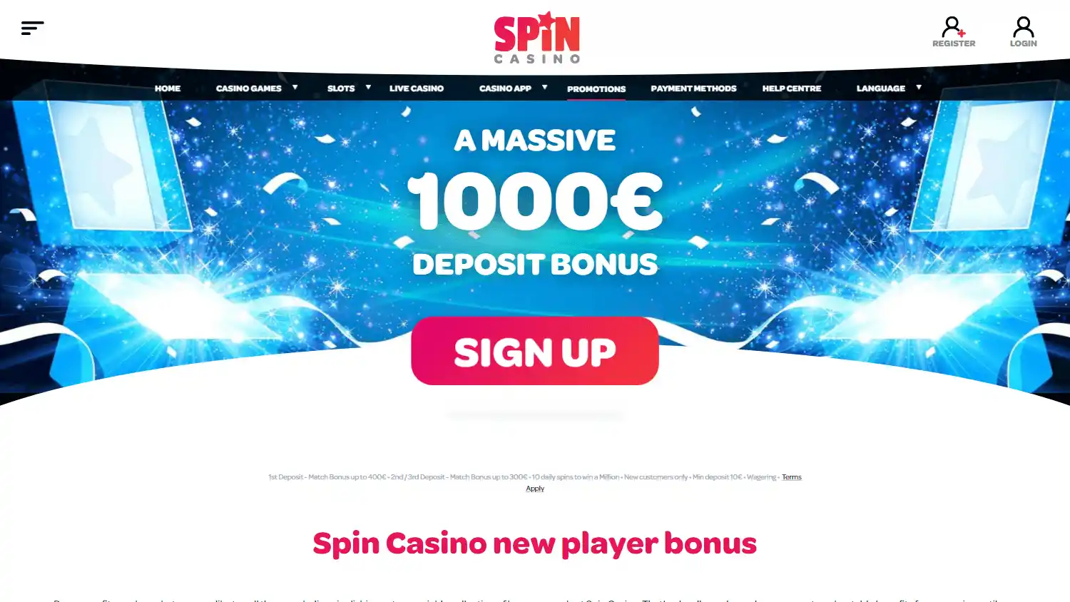 Spin Casino screenshot 3