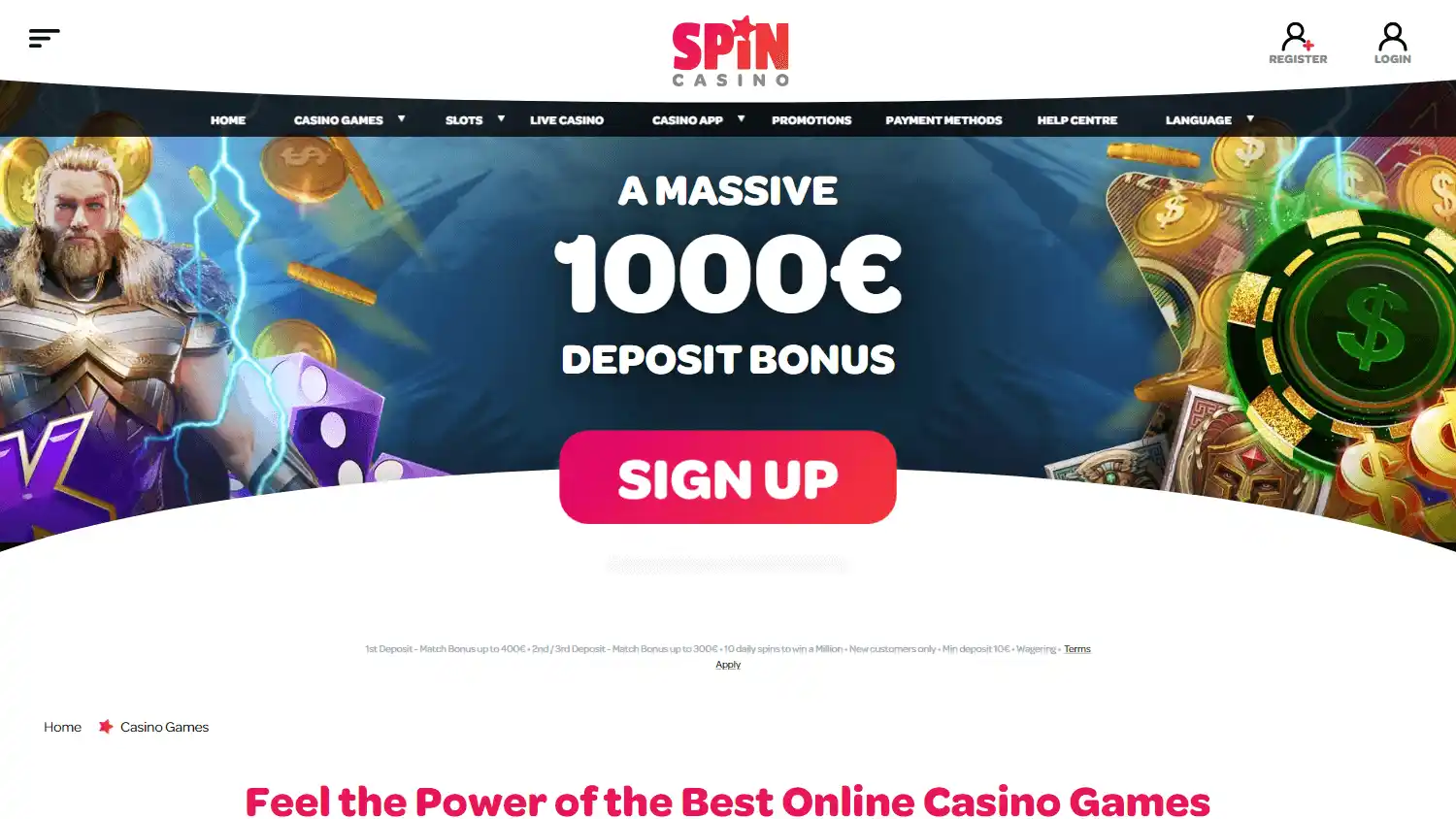 Spin Casino UK screenshot 3