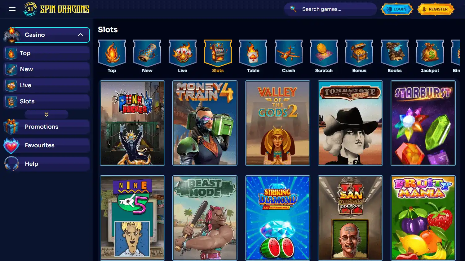 Spin Dragons Casino screenshot 1
