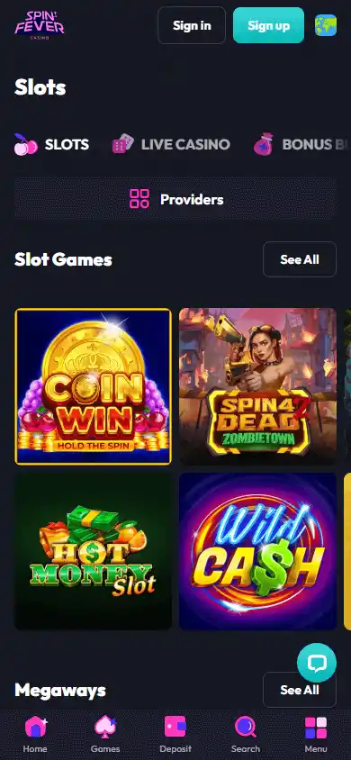 Spin Fever Casino screenshot 5