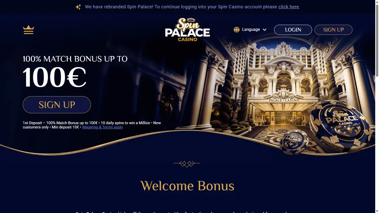Spin Palace Casino screenshot 3