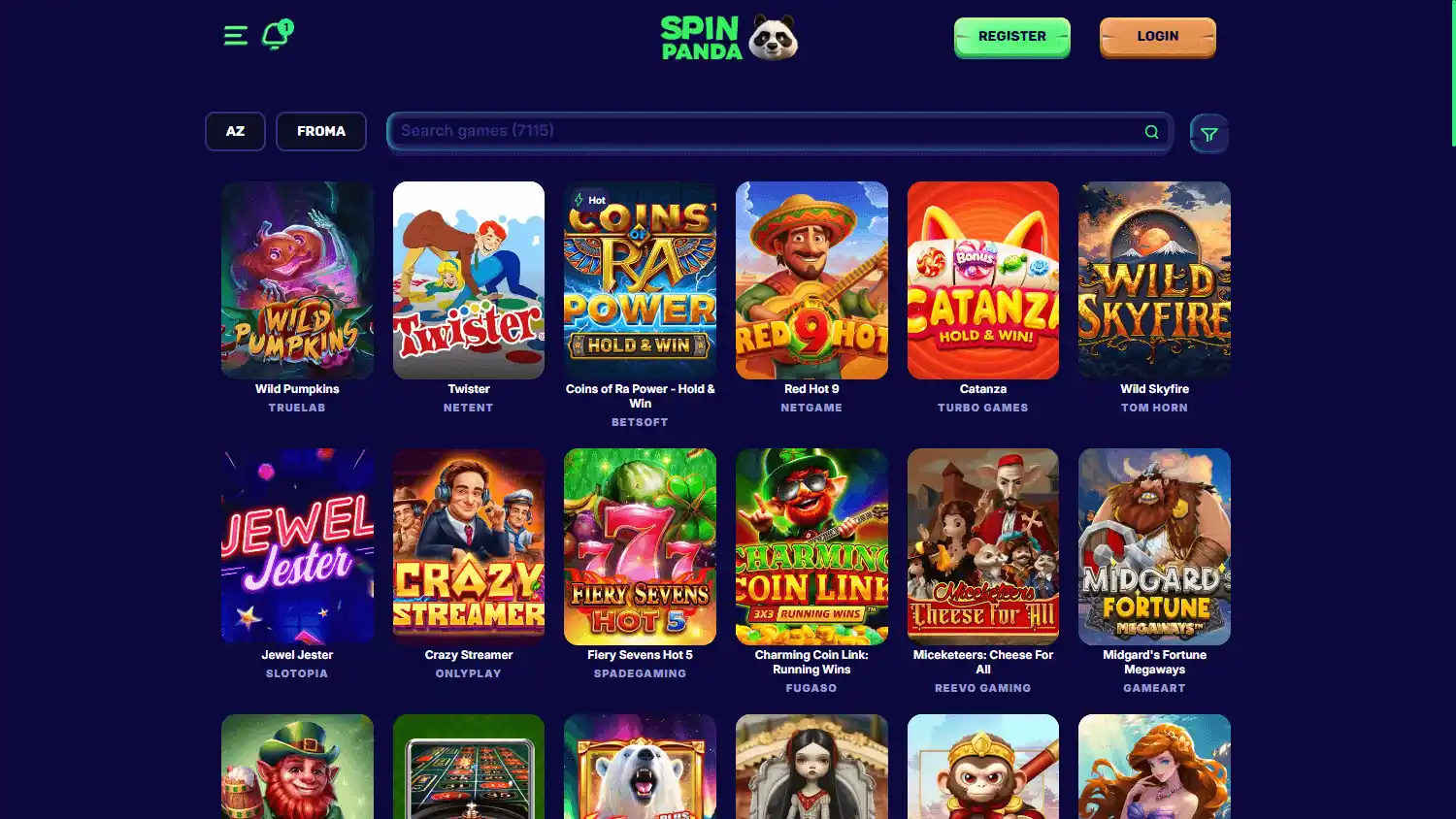 SpinPanda Casino screenshot 2